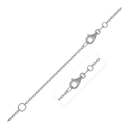 Extendable Cable Chain in 14k White Gold (1.20 mm)