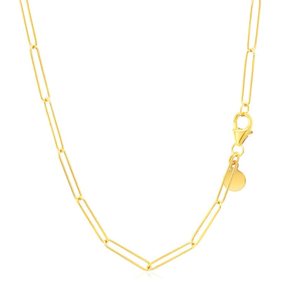 14k Yellow Gold Wire Paperclip Chain (2.70 mm)