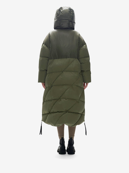Long Down Puffer - Stone Green