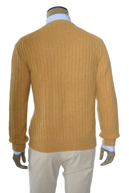 Brioni Ribbed Knit Cashmere Crewneck Sweater