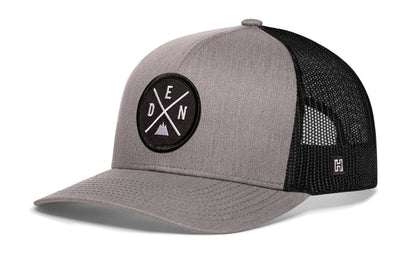 Denver Trucker Hat  |  Gray-Black DEN X Snapback