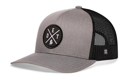 Detroit Trucker Hat  |  Gray-Black DET X Snapback