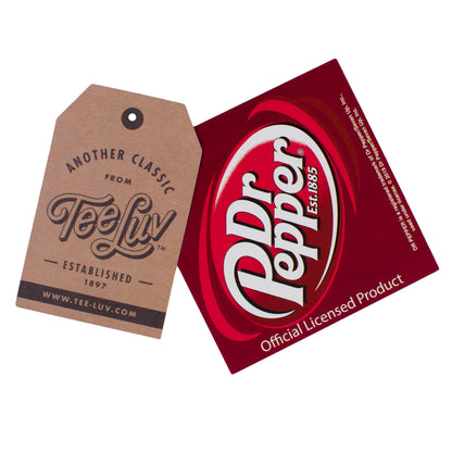 Retro Drink Dr Pepper Logo T-Shirt - Burgundy