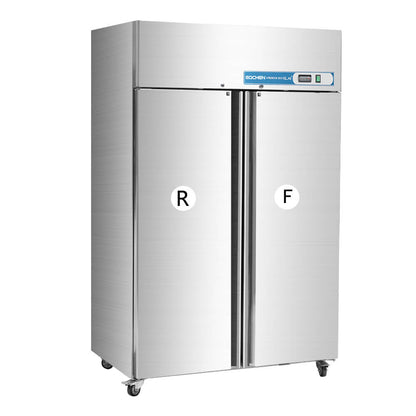 Commercial Fridge and Freezer Combo, EQCHEN 48" 2 door Reach-In Commercial Refrigerator and Freezer Combination