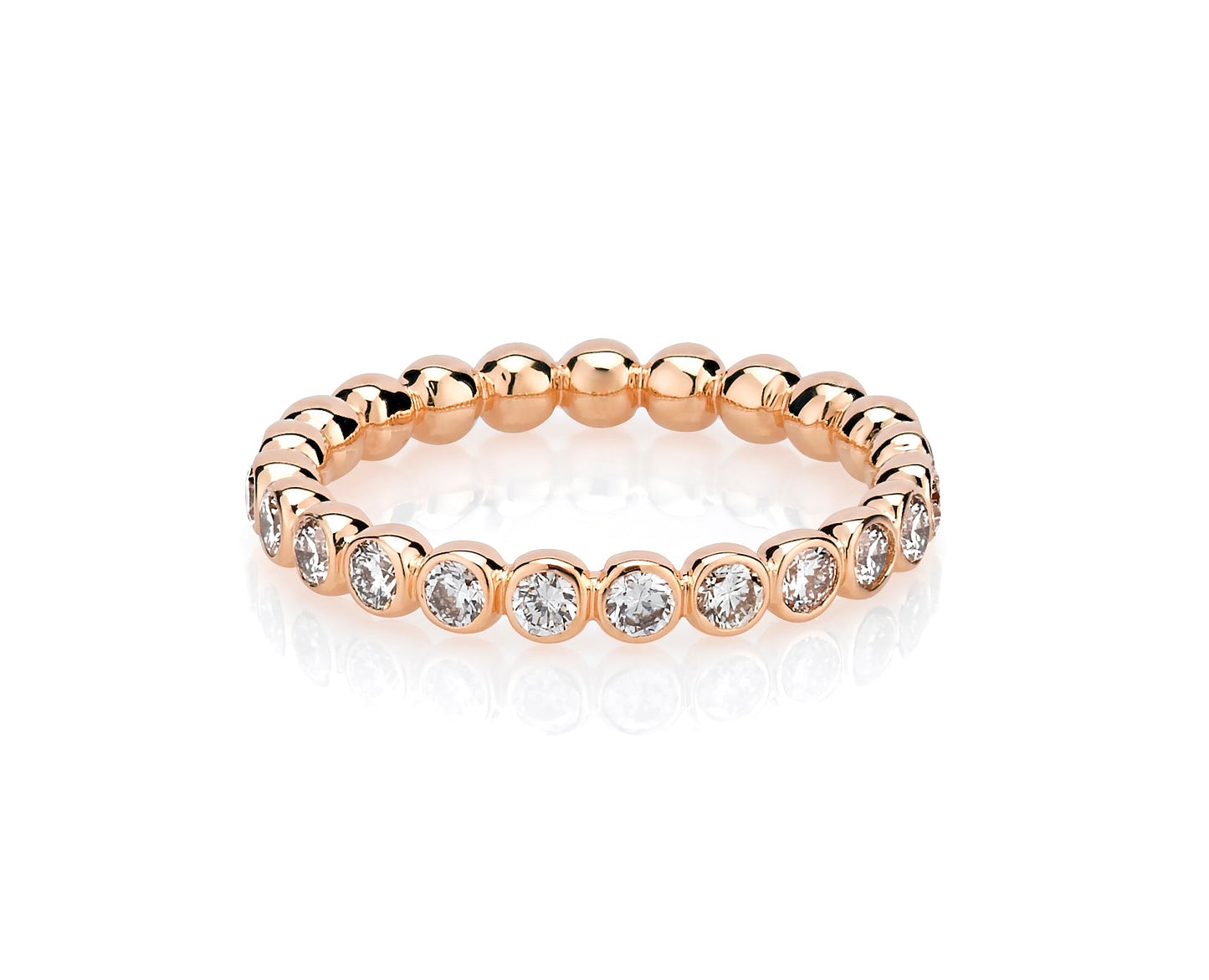 Halfway 14K Diamond Ball Ring
