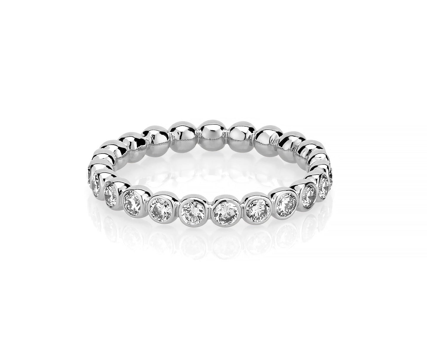 Halfway 14K Diamond Ball Ring