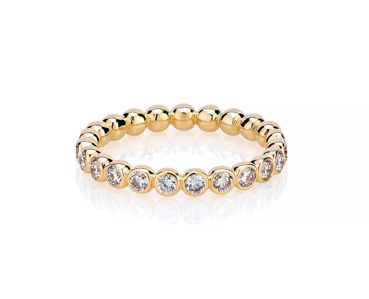Halfway 14K Diamond Ball Ring