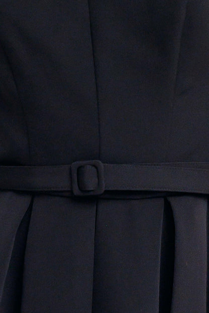 BLACK TIE MUSE WOVEN MIDI DRESS