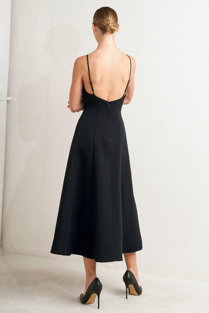 PURE INTENTION WOVEN MIDI DRESS