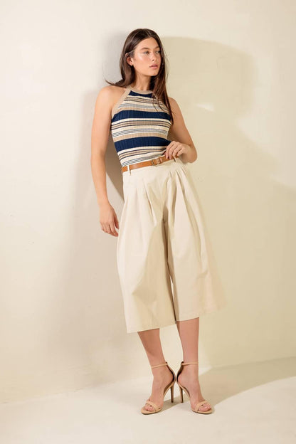 DRIFTING CURRENTS WOVEN CULOTTE PANTS