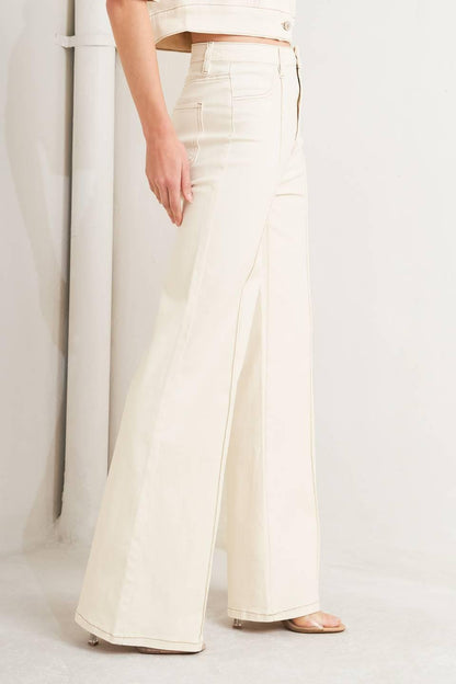 MODERN NEUTRAL TWILL PANTS
