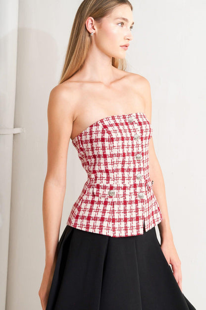 LADY CODE TWEED TOP