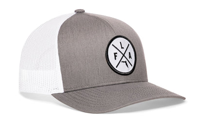 Florida Trucker Hat  |  Gray-White FLA X Snapback