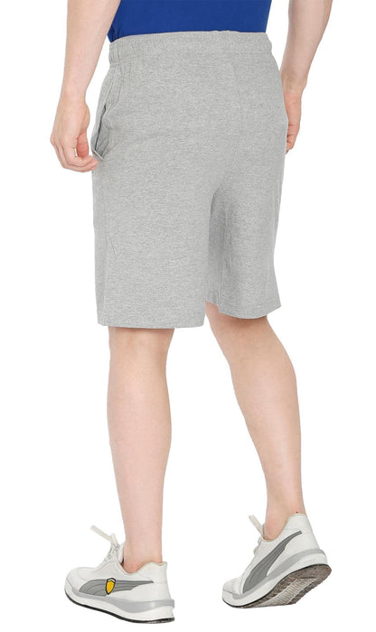 Mens Cotton Knit Shorts with Elastic Waistband and Inner Drawstrings