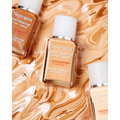 Neutrogena Skin Clearing Oil-Free Liquid Foundation 40 Nude 1 fl oz - Imperfect Container