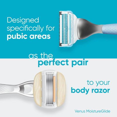 Venus for Pubic Hair & Skin Women's Razor + 2 Razor Blade Refills - Missing Box