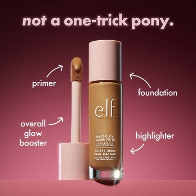 e.l.f. Halo Glow Liquid Filter Highlighter 2 Fair/Light 1.06 fl oz - New