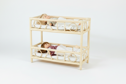 The Solstice Heirloom Rattan Doll Bunk Bed