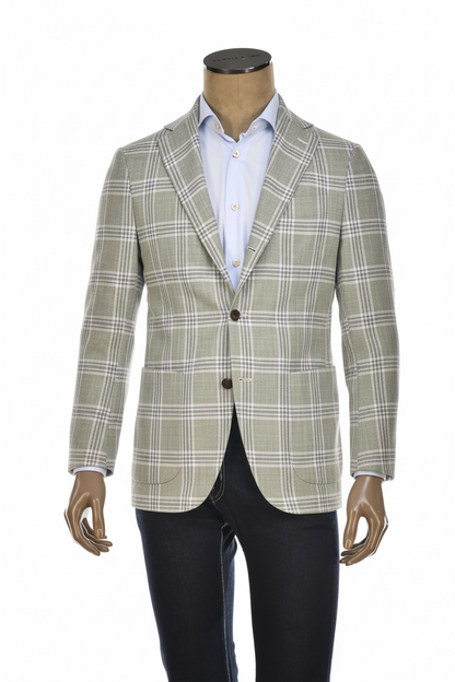 Sartorio Checked Cotton-Wool Sport Jacket