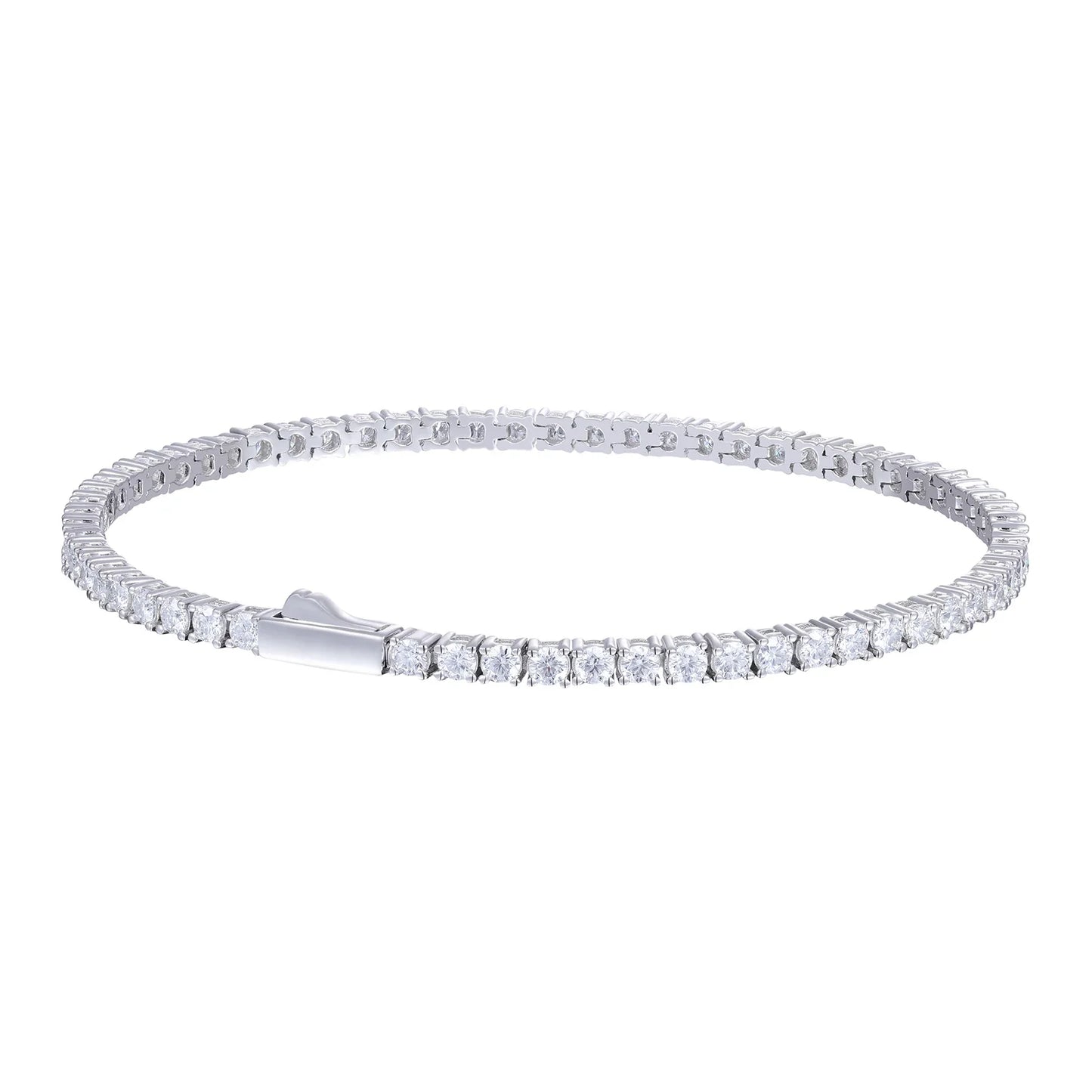 Célestin Lévêque Silver Tennis Bracelet 2.5mm, 925 Sterling, VVS Moissanite