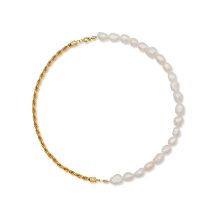 Clarica Pearl Necklace, 18k Gold-Plated Sterling Silver