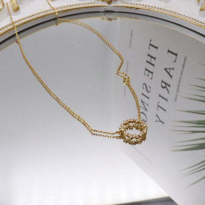 RING CHARM GOLD NECKLACE