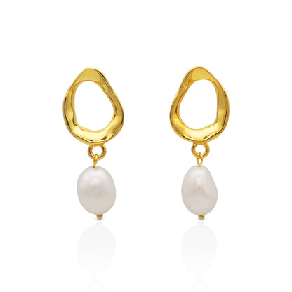SEASHELL PEARL EARRINGS