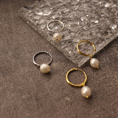 Seashell Gold Vermeil Pearl Earrings