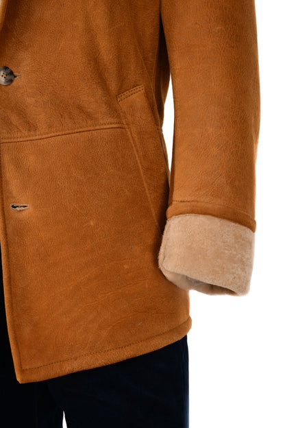 Hettabretz Leather Shearling Overcoat