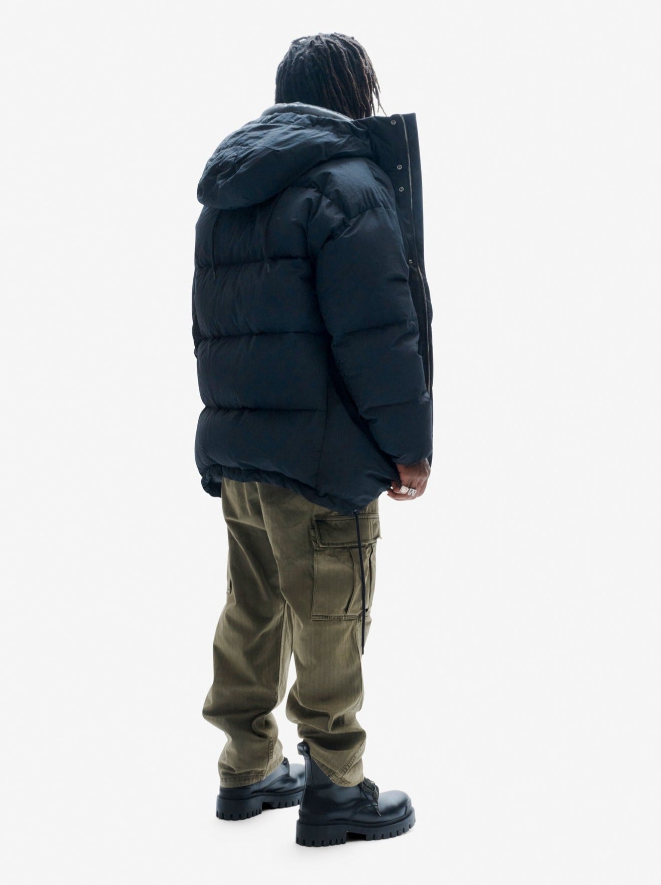 Long Down Parka - Black