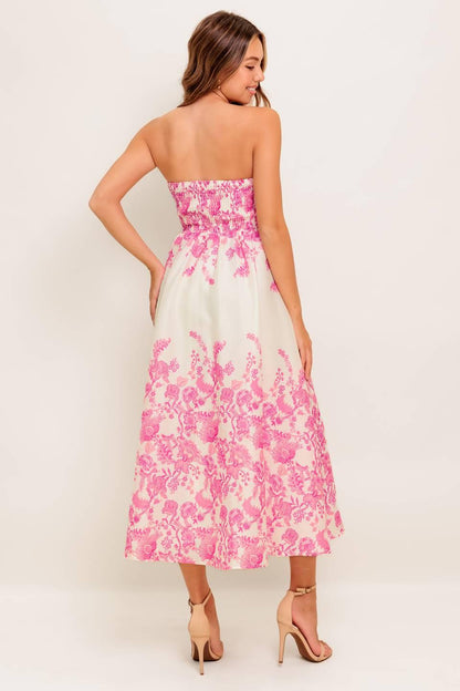 COCO LOCOS WOVEN MIDI DRESS