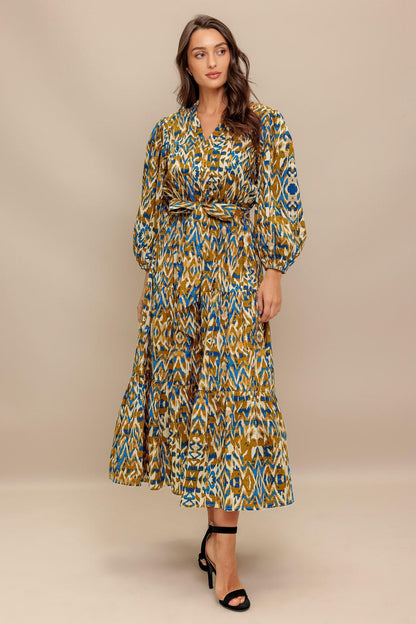 TERRA VISION WOVEN MIDI DRESS