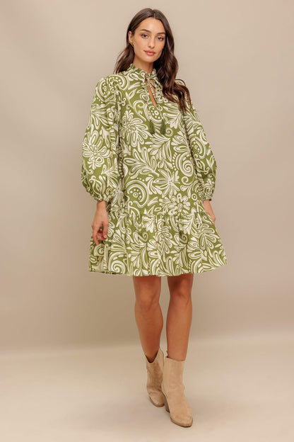 FLORENCE FLAIR WOVEN MINI DRESS