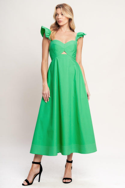 BEAUTIFULLY UNEXPECTED WOVEN MIDI DRESS