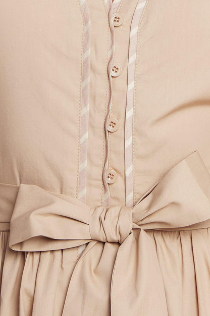 EVERGREEN ROMANCE WOVEN MIDI DRESS
