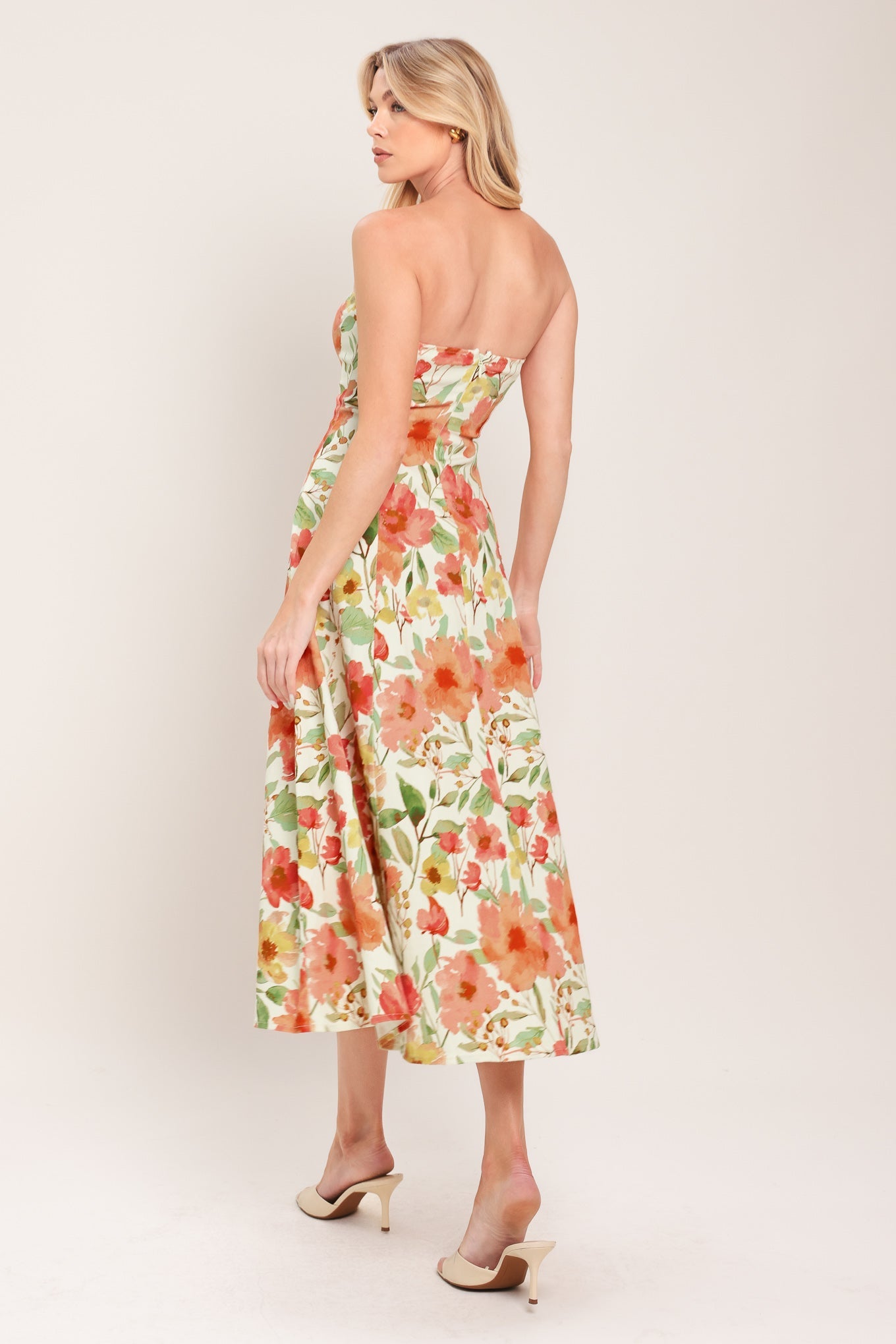 FLORAL DAYDREAM WOVEN MIDI DRESS