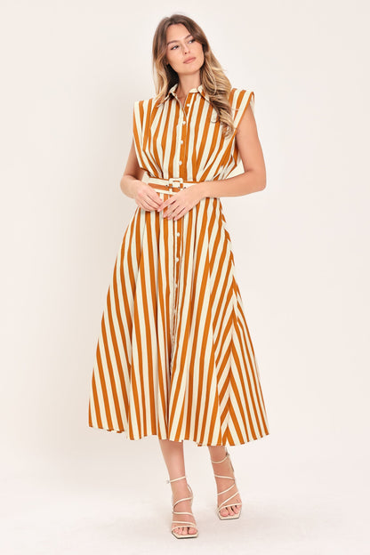 SUNSET MARINA WOVEN MIDI DRESS