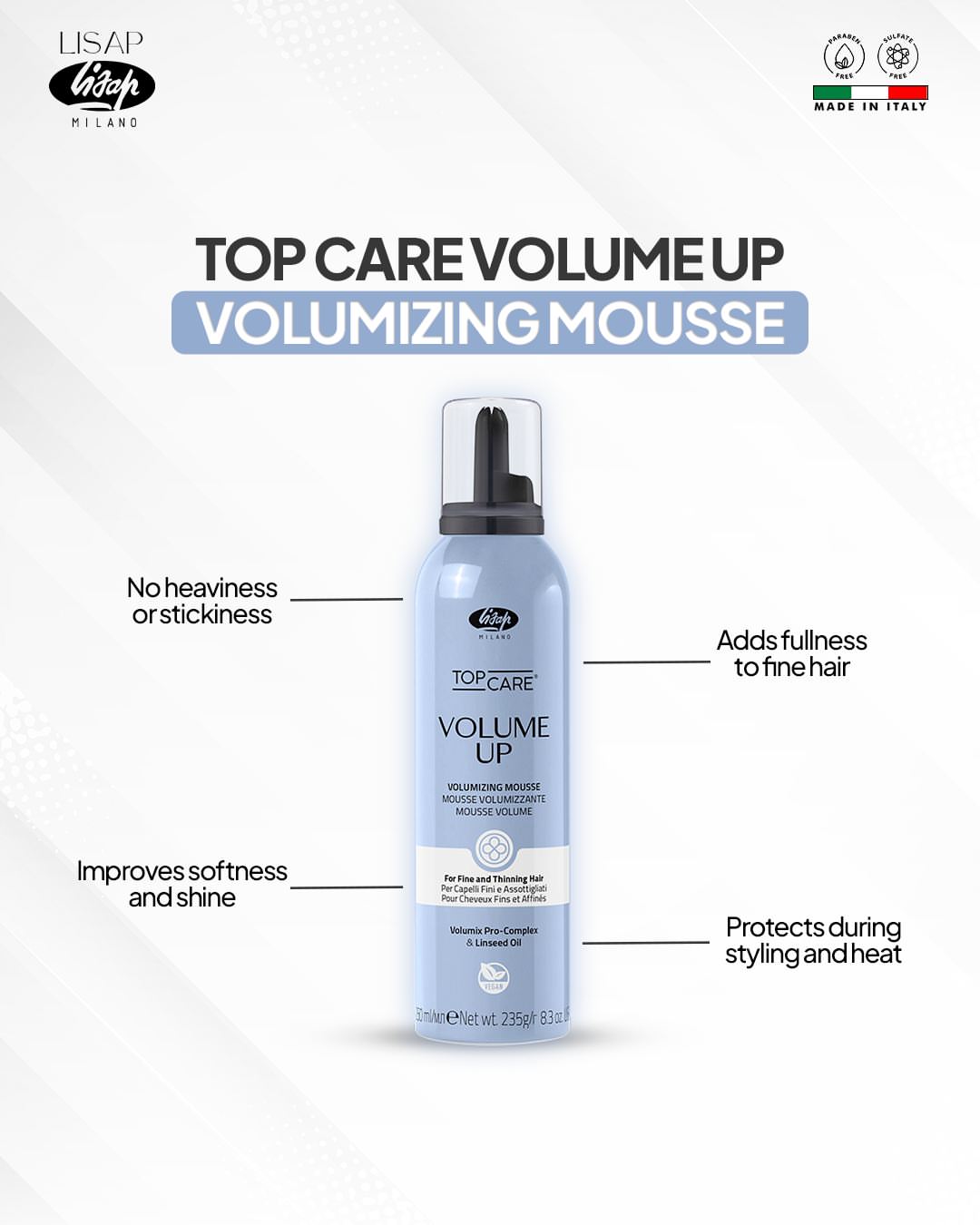 Top Care Volume Up Volumizing Mousse - For Fine & Thinning Hair