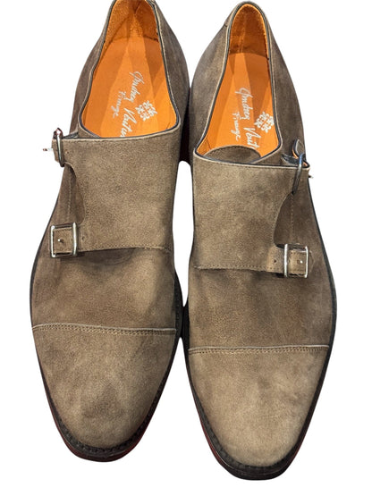 Andrea Ventura Monte Carlo Suede Monk Strap Dress Shoes