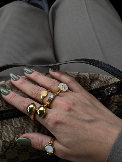 Cossete Crystal Gold Ring