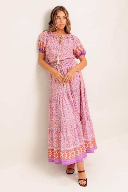 WHISPERING LAVENDER WOVEN TOP