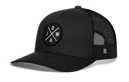 Iowa Trucker Hat  |  Black IOWA X Snapback