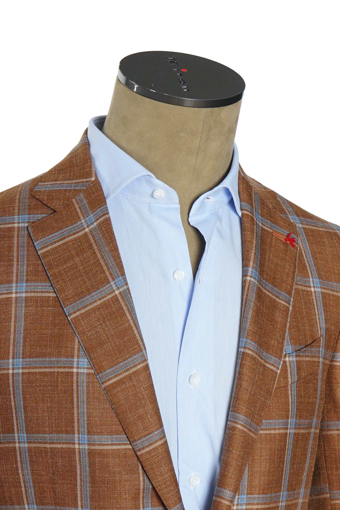 Isaia Double Windowpane Wool-Silk-Linen Suit