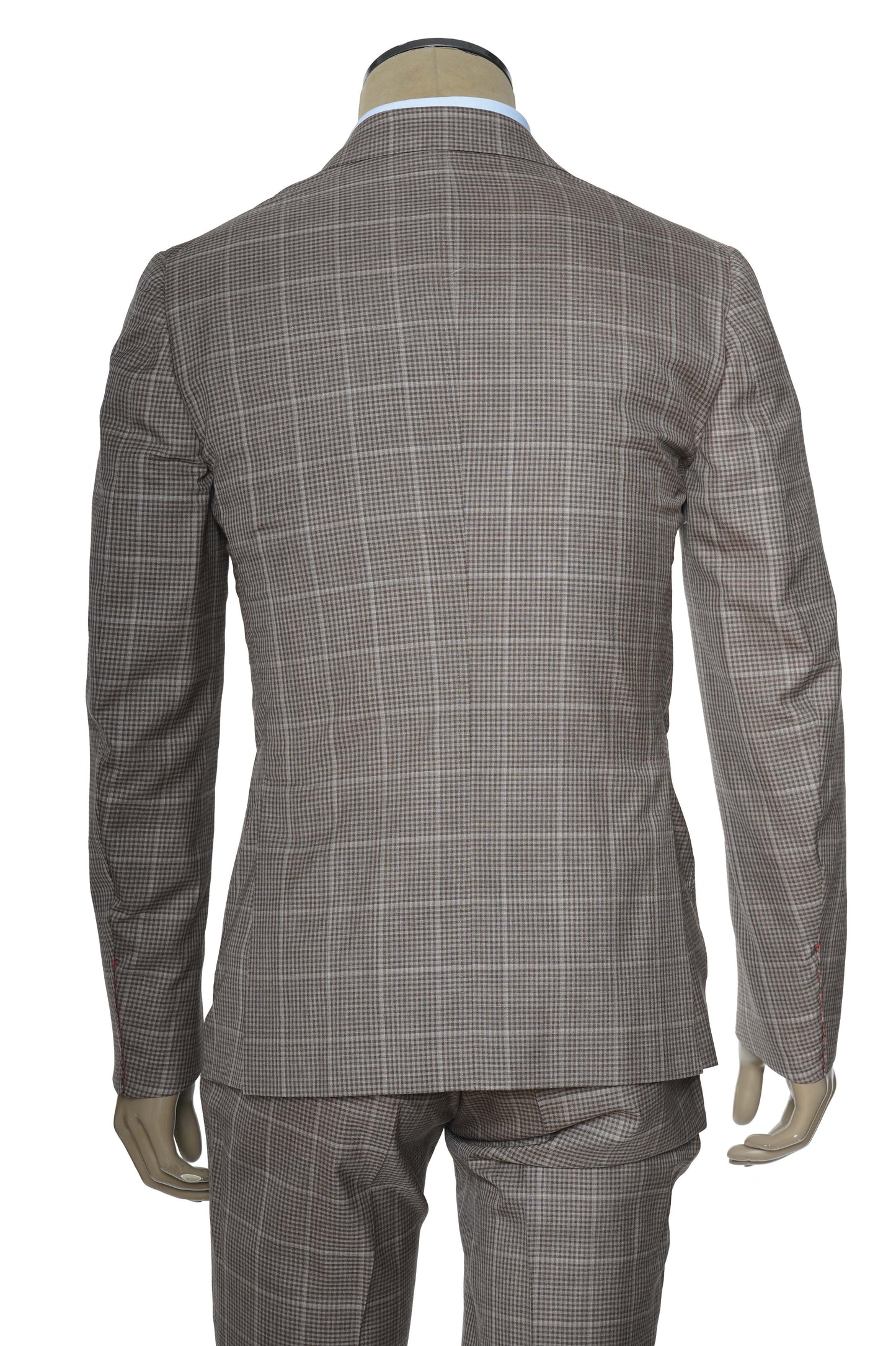 Isaia Windowpane Box Check Wool-Silk Suit