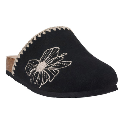 Women's Jamie Black Slide Footbed Clogs