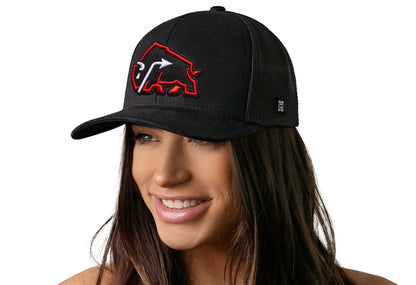 JBR x Haka Red Bison  |  Black Buffalo Snapback
