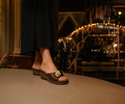 Women's Juliet Bronze Wedge Sandals