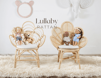Kids Pink Rattan Teddy Bear Wall Mirror – Baby Girl Nursery & Kids Room Décor Gift