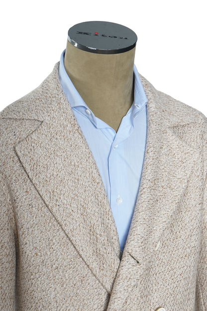Kiton Woven Cashmere Button Down Overcoat