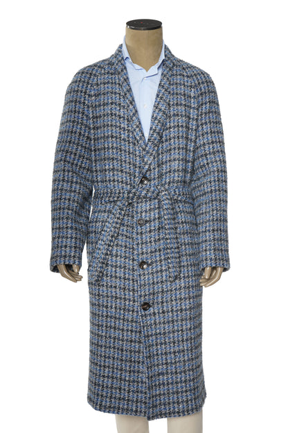 Kiton Woven Virgin Wool Button Down Overcoat
